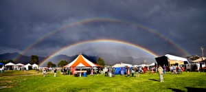 double rainbow over the Crestone Music Festival